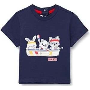 Chicco Chicco T-shirt met korte mouwen voor kinderen (696), kinderen 0-24, Blauw, 6 Maanden