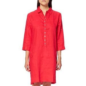 APART Fashion Linnen jurk voor dames, rood, normaal.