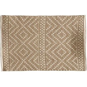 The Home Deco Factory HD5004 tapijt, katoen, beige, 80 x 50 x 0,5 cm