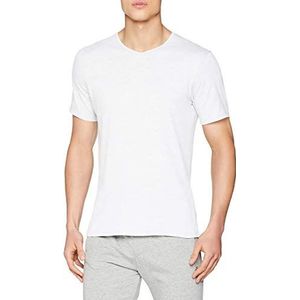 LVB 100% katoenen T-shirt met V-hals voor heren, Wit (Wit 003), L