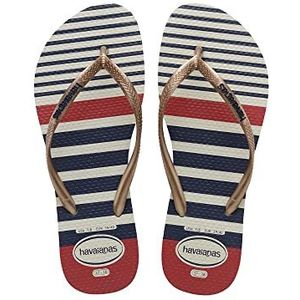 Havaianas Slim nautische teenslippers voor dames, goud, 1/2 UK, Goud, 33/34 EU
