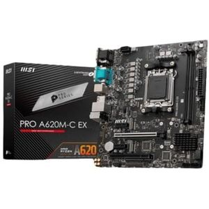 MSI - PRO A620M-C EX Moederbord - Zwart - DDR5 - AMD A620