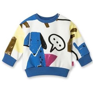 Sanetta Pure Unisex Sweatshirt Off-White | Duurzaam en gezellig sweatshirt van biologisch katoen voor jongens. Babykleding, wit pebble, 56