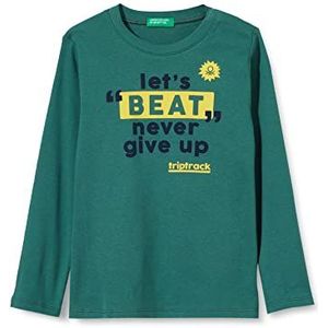 United Colors of Benetton T-shirt voor meisjes, Groen 1 N0, 12 Maanden
