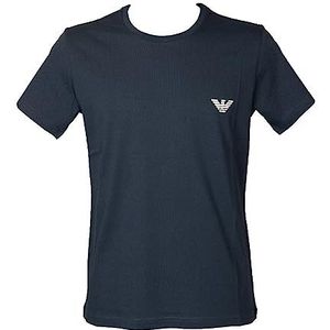 Emporio Armani Swimwear Heren Emporio Armani Bold Crew Neck T-shirt, blauw/verticaal logo, XL, blauw/verticaal logo, XL