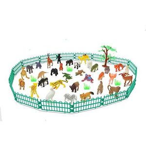 Jamara 460479 Dierspeelset Wild Animals 2,5"" 53-delige ideale accessoire voor elke dierentuin, liefdevolle details, bevordert het rollenspel en de fantasie, hoogte: 30-95 mm