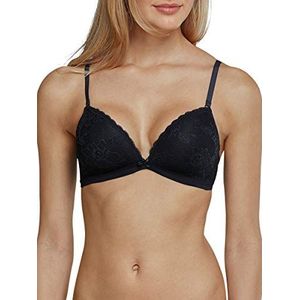 Schiesser Dames softbra beha met kant - Pure Lace, Nachtblauw 157421, 70B