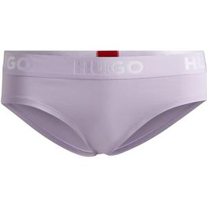 HUGO Sportshort met kort logo voor dames, Licht/pastelpaars 531, 3XL