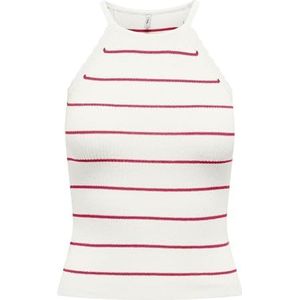 Onlgemma Sl Scallop Stripe O-Neck KNT, cloud dancer, M