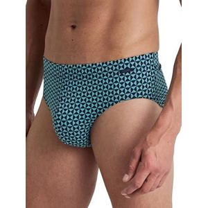 Calida Grafic Cotton Slip voor heren, van 100% Supima-katoen, bright blue, 46-48