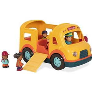 Battat BT2657Z - schoolbus met lichten en tinten - speelgoedauto met 5 figuren voor kinderen en baby's vanaf 18 maanden (6 delen),veelkleurig