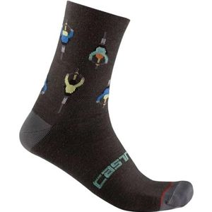 CASTELLI 4523533-030 APERITIVO 15 SOCK Unisex Dark Gray sokken maat XXL