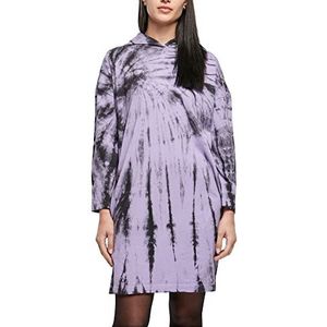 Urban Classics Dames Dames Dames Oversized Tie Dye Hoody Jurk Jurk, Zwart/Lavender, XS