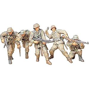 Tamiya 35196 1:35 figuurset Duitse frontsoldaten (5), modelbouwset, plastic bouwpakket, bouwpakket voor montage, gedetailleerde replica.