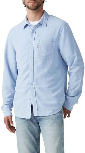 Overhemden - Blauw - Vlas - Lange Mouwen