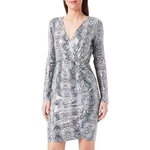 COBIE Avondjurk voor dames met pailletten, grijs, S