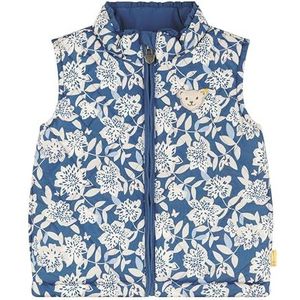 Steiff Omkeerbaar vest voor meisjes, Bijou Blue., 116 cm