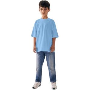 LTB Jeans T-shirts voor jongens Yalepe T-shirt met korte mouwen met LTB-logo print in blauw maat - 116CM, Riviera 11170, 116 cm