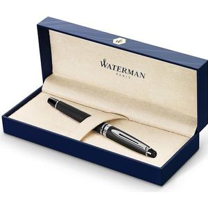 Waterman Expert Pen Vulpen Medium Nib Mat Zwart, Chroom Trim