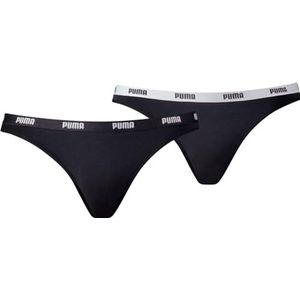 PUMA Dames Bikini Style Underwear (2 stuks), zwart, S