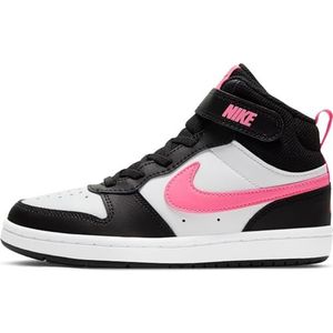 Nike Court Borough Mid 2 (PSV), driekwart hoogte, zwart/Sunset Pulse-White, 33 EU, zwart/wit (Black Sunset Pulse White), 33 EU