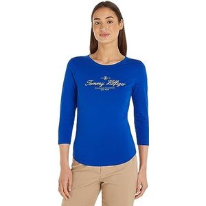 Tommy Hilfiger L/S gebreide tops voor dames, Blauw (Ultra Blauw), XS