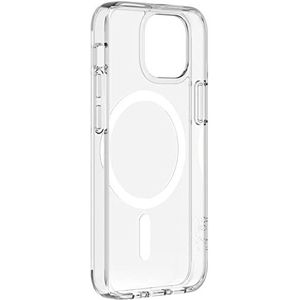 Belkin MSA004btCL MagSafe-compatible iPhone 13 mini-hoesje met antimicrobiële coating,UV-lichtbestendige materialen, ingebouwde magneten en opstaande rand/bumper bescherming van de camera -Transparant