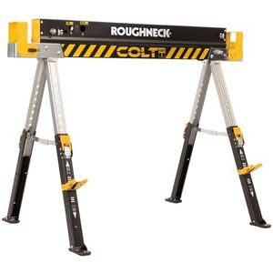 ROUGHNECK® COLT 600E Sawhorse, Heavy Duty Steel Construction, Gewichtsontbloot Capaciteit 589kg met in hoogte verstelbare poten voor houtbewerking en constructie