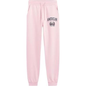 American College lange sportbroek roze heren en dames, maat M, model AC18, 100% katoen, Roze, M