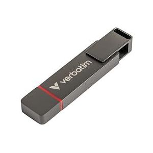 Verbatim Dual QuickStick, 1 TB, externe 3.2 Gen 1 USB-C/USB-A SSD, high-speed USB-stick tot 530 MB/s, extreem snelle geheugenstick voor mobiele telefoon, laptop, pc en notebook