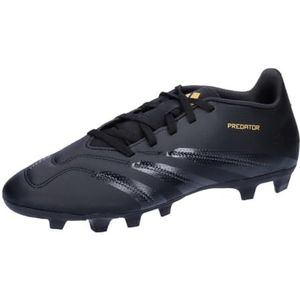 adidas Predator24 Club Voetbalschoenen, uniseks, flexibele grond stevige schoenen, Core Zwart Carbon Goud Met, 39 1/3 EU