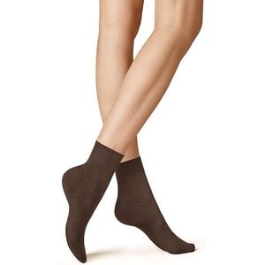 KUNERT Dames Sensual Merino drukvrije tailleband gebreide sokken, bruin, 39-42 EU