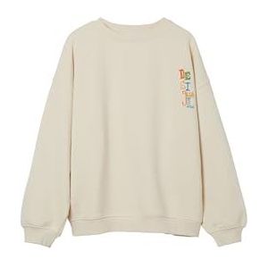 Desigual Jongens Lion Sweater, wit, 10 Jaar