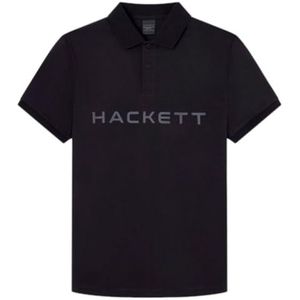 Hackett London Heren Essential Sp Crew Polo, Zwart (Zwart/Grijs), 3XL, Zwart (Zwart/Grijs), 3XL