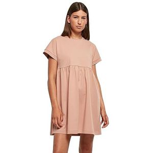 Urban Classics Damesjurk van biologisch katoen, T-shirtjurk, dames organic Empire Valance Tee Dress, verkrijgbaar in vele kleuren, maten XS - 5XL, amber, L