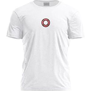 Bona Basics, Digitaal bedrukt basic T-shirt voor heren,% 100 katoen, wit, casual, herenbovenstuk, maat: S, wit, S