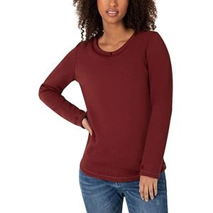 Timezone Dames ronde hals sweater sweatshirt, Barolo rood, S, Barolo Red, S