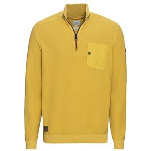 camel active Gebreide herenbroek van gecertificeerd biologisch katoen, geel, 6XL