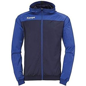 Kempa Prime Multi Jacket Handbal jas met capuchon voor heren, marineblauw/koningsblauw, 152