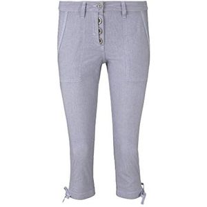 TOM TAILOR Dames Tapered Relaxed broek met knopen 1016867, 12320 - Thin Stripe Pants, 36