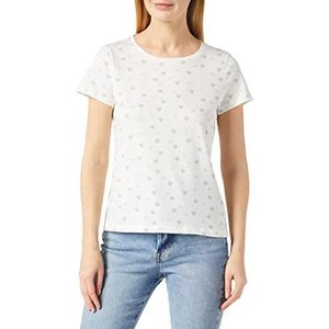 TOM TAILOR Dames T-shirt 1036196, 32081 - Offwhite Shell Waves Design, 3XL
