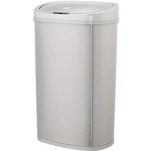 Amazon Basics Automatische roestvrij stalen trash, 50 l