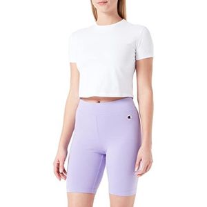 Champion Rochester 1919-Champion Logo High Waist Biker Shorts, Violet Tulipan (VTP), M voor dames, Tulipan Purple (Vtp), M