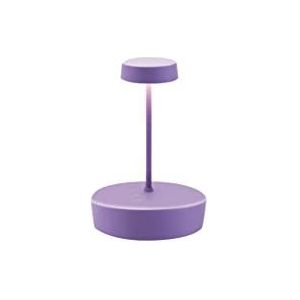 Zafferano, Swap Mini-lamp, oplaadbare en draadloze tafellamp met touch-bediening, geschikt voor binnen en buiten, dimmer, 2700 K, hoogte 14,8 cm, kleur lila