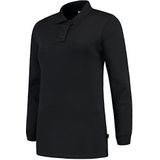 Tricorp 301007 casual polokraag dames sweatshirt, 60% gekamd katoen/40% polyester, 280 g/m², zwart, maat XXL