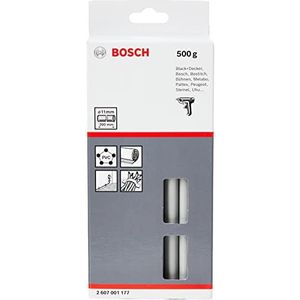 Bosch Accessories 2607001177 Lijmstokjes voor lijmpistolen, 11 mm x 200 mm, grijs, 25 stuks