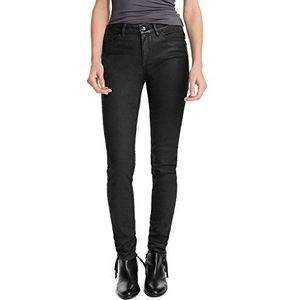 ESPRIT Skinny broek voor dames van gecoat jersey, zwart (black 001), 36W x 32L
