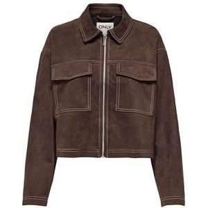 ONLY Dames Onlstina Life Faux Suede Jacket Cc PNT, bruin, L