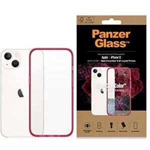 PanzerGlass™ ClearCaseColor™ stootvaste hoes compatibel met iPhone 13 - Limited Edition, echte militaire bescherming hardcase telefoonhoes voor iPhone 13 (Strawberry)