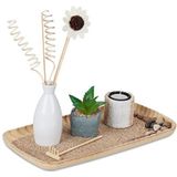 Relaxdays waxinelichthouder set met zen tuin - theelichthouder - tafeldecoratie woonkamer